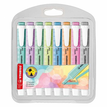 STABILO 德國 思筆樂 swing cool Pastel 樂酷馬卡龍色螢光筆 8色組/盒 ST275/8-08-2