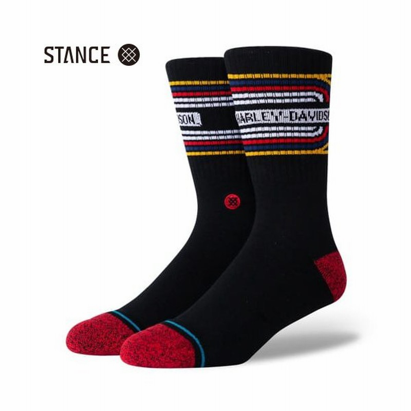 Stance スタンス ソックス クルーソックス ブラック 靴下 ハーレー メンズ レディース スケート サーフ Socks 70s Harley Black 通販 Lineポイント最大get Lineショッピング