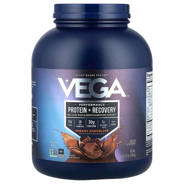 Vega, 植物基蛋白質，表現提升蛋白質 + 修復，奶油巧克力味，4 磅 5.9 盎司（1.98 千克）