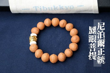 尼泊爾正統鳳眼菩提子手珠 14mm 六字箴言黃銅隔珠 客製化佛珠