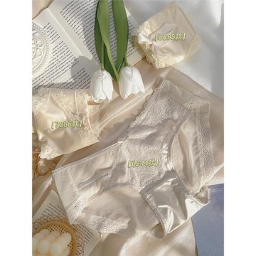 新款歐美復古刺繡內褲女蕾絲性惑舒適三角褲性感火辣網紗低腰提臀