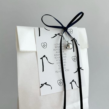 緞帶感謝小卡 明信片