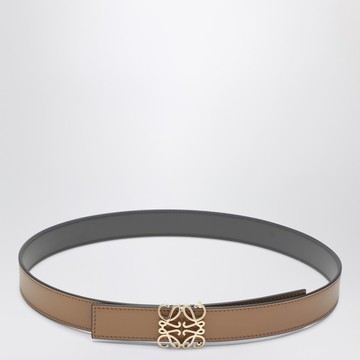Reversible Anagram belt in beige/gray