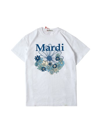 MARDI MERCREDI 印花短TEE 白色 經典小雛菊 繽紛花園 藍花 寬鬆 UNISEX TSHIRT FLOWERMARDI JARDIN VVD