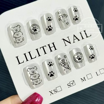 可隔日到貨！卡哇伊星人 貓眼穿戴甲 可拆卸顯白百搭光療穿戴甲 美甲貼片 美甲穿戴甲  甲片 假指甲 指甲貼