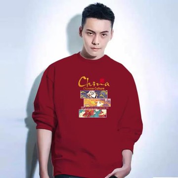 2025新款潮牌圓領衛衣男女秋冬加絨純棉帽衫寬松大碼情侶春秋外套