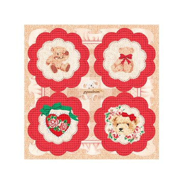 聖誕小熊扇形貼紙