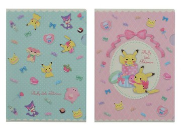 集合A4透明文件夾2張SET fluffy little pokemon「精靈寶可夢」口袋妖怪中心限定