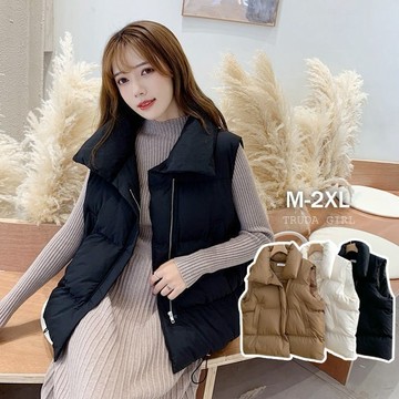 《杜達女孩》M-2XL極暖澎澎棉襖背心 立領馬甲背心 鋪棉背心 保暖背心 背心外套 秋冬背心 羽絨背心  棉襖背心 女
