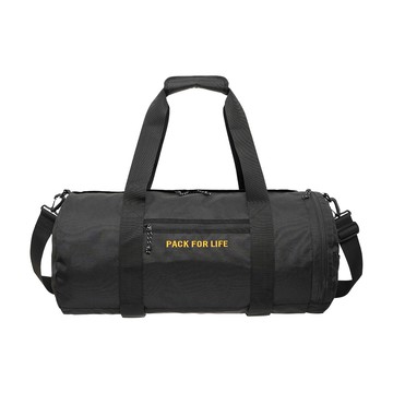 【OUTDOOR】悠遊寰旅-圓筒旅行袋-黑色 OD243306BK