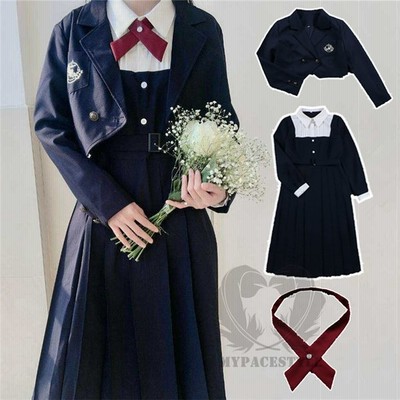 ワンピース 学生制服 レディース 女の子 学生服 カジュアル スクール風 Jk 春秋 高品質 ジャケット 入学式 学園祭 文化祭 卒業式 セットアップ ネクタイ付き 通販 Lineポイント最大get Lineショッピング