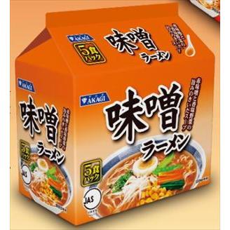 送料無料 大黒食品 AKAGI味噌ラーメン(5食入り)×12個