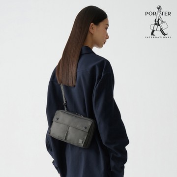 PORTER INTERNATIONAL - 低調奢華MELODY斜背包 - 靜謐灰