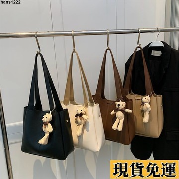 💦台灣限時低價💦 高級感大包包2025新款時尚大學生洋氣單肩包大容量百搭通勤托特包