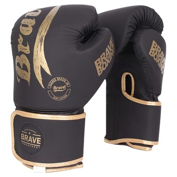 BRAVE 力量訓練拳擊手套 340g  M  1雙  黑色/金色