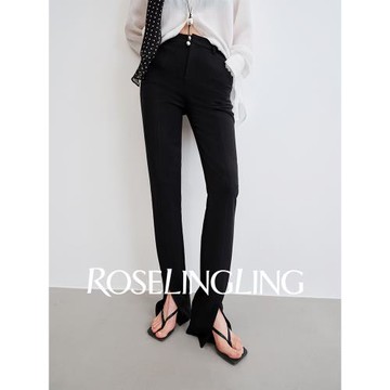 開衩西褲進店B入無限回購 抗縐免熨貝嫂摯愛高收腰休閑西褲