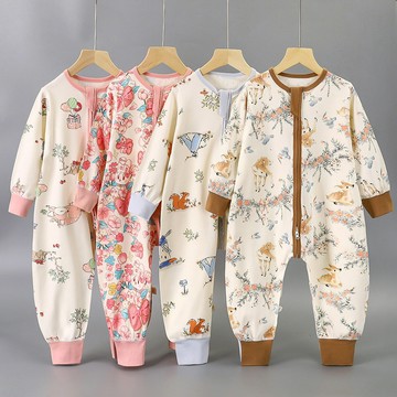 嬰兒睡袋春秋款男女寶寶純棉a類連體衣兒童分腿四季通用款防踢被鑫弘-萌寶童裝可開發票