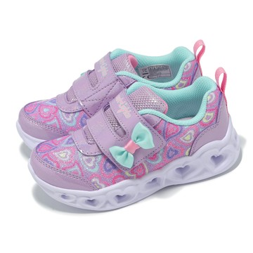 [ACS] Skechers 燈鞋 S Light-Heart Lights 小童 學步鞋 紫 藍 魔鬼氈 閃燈 發光 休閒鞋 303258NLVMT