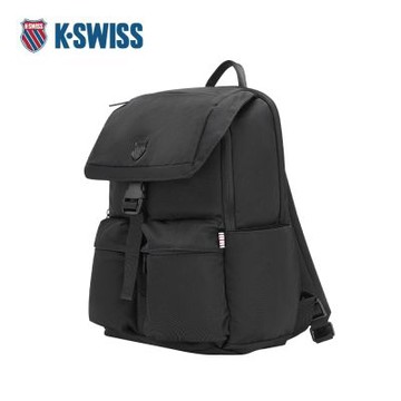 K-SWISS 後背包 BAG78360004008 雙肩 包包 運動 休閒 中性 男款 女款 黑色 BG740-008