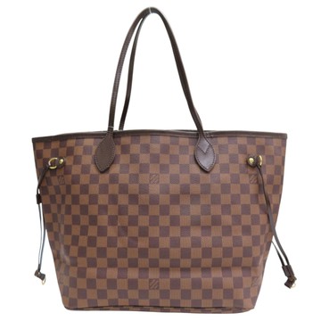 LOUIS VUITTON LV 路易威登 棕色 棋盤格帆布 Neverfull MM 托特包 N51105 【二手名牌BRAND OFF】