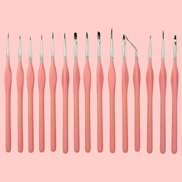 批發水彩尼龍美術勾線筆特細15支勾線筆套裝繪畫顏料丙烯木質桿【益三和】可開發票