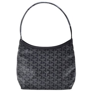 GOYARD 經典 HOBO MINI BAG系列印花防水帆布單肩購物包(迷你-灰色)