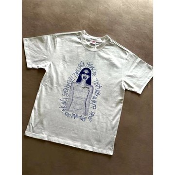 潮牌原單折扣~美式高街vintage古著重磅純棉短袖t恤男女新款寬松