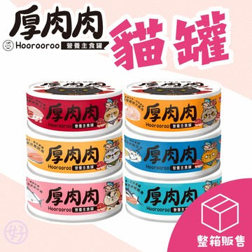 （箱購🔥宅配免運）厚肉肉 貓主食罐 貓罐頭 Hoorooroo 無膠貓罐 高含肉 滴雞精罐頭 騙水貓罐 全齡貓營養罐頭