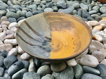 黃綠多色陶燒碗 湯碗 陶碗 餐碗 茶碗 飯碗