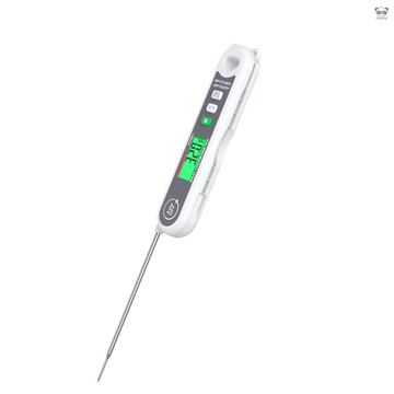 HABOTEST即時讀取數字肉類液晶食品溫度計麵包烘烤溫度計烹飪和戶外燒烤和燒烤 HT691 白色 CR2032電池供電