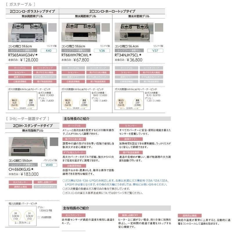 商い コンパクトキッチン ティオ Tio LixiL 壁付I型 テーブルコンロ W1500mm 間口150cm テーブルコンロユニット60cm グループ2  リクシル 流し台