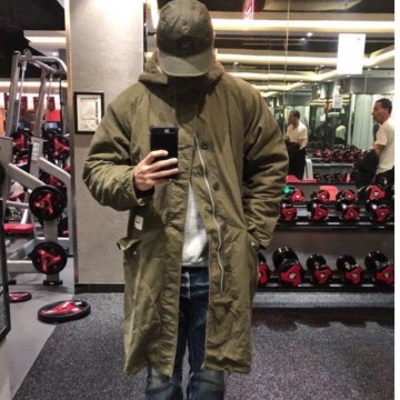 Wtaps & Madness 聯名款M-64 PARKA 余文樂長版軍綠風衣大衣羊羔絨羊羔