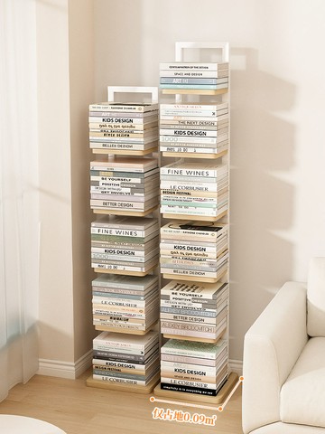 免運 公司貨 書架 隱形書架 落地書架  隱形書架落地置物架客廳書柜子簡易角落立式小書架床頭墻角雜志架特惠/可開發票