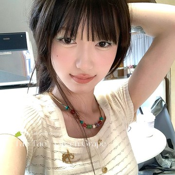 風度嚴選 ❤️ 新中式民族風鎖骨鏈 小衆復古配飾 彩色琉璃串珠項鍊女款 鎖骨頸鍊 疊戴珠串復古項鍊 波西米亞風項鍊