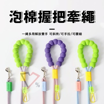 泡棉握把溜狗繩【台灣現貨速出】遛狗繩 牽引繩 遛狗 遛牽繩 遛項圈 遛狗鍊 狗牽繩