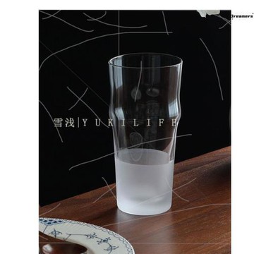 雪千里日式YUKI 濛雪設計精釀啤酒杯 中古風玻璃杯子飲料杯牛廠家