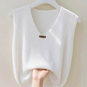 （韓風大碼）大尺碼冰絲吊帶背心女 內搭打底衫 大碼女裝胖mm150公斤 寬松遮肚子外穿 無袖t恤休閑上衣