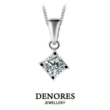 DENORES 璀璨星語0.30克拉八心八箭美鑽項鍊