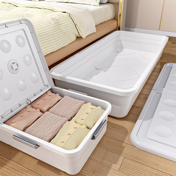 床底收納箱 床底收納 收納箱 床下收納箱 換季收納 卡扣收納箱 衣物收納 床底收納 床下收納 床下儲物箱 宿捨書本箱子