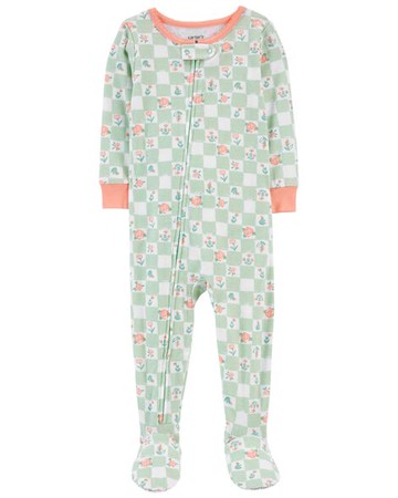 Baby 1-Piece Floral 100% Snug Fit Cotton Footie PJs