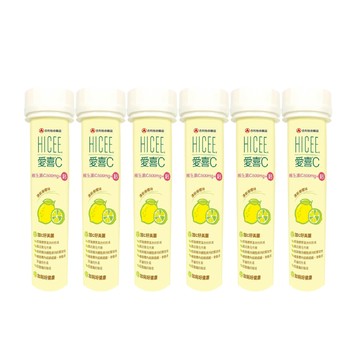 Alinamin 愛喜維生素C500mg+鈣100mg口嚼錠 清新檸檬口味 6入組 (20錠/條)