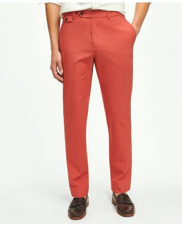 Brooks Brothers Men's Slim Fit Canvas Poplin Chinos In Supima Cotton Pants | Red | Size 30 30