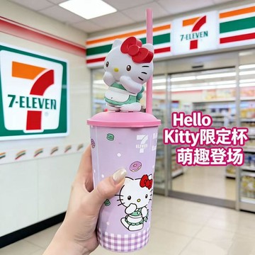 夯貨💯7-11HelloKitty杯子Kt 貓吸管杯高顏值夏天飲料杯泰國Kitty貓杯