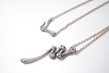 元堡製銀/手作銀飾/脊骨系列/吊墜/骨法骷髏墜