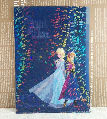 【震撼精品百貨】冰雪奇緣_Frozen~資料夾_深藍色_亮