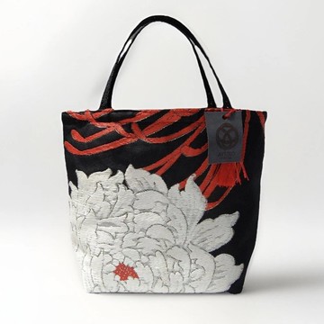 真絲和服袋帶托特包, 日本手工刺繡升級改造包