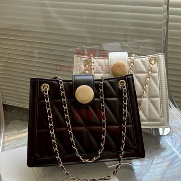 斜挎包單肩鏈條包百搭小方包高級感女士包包潮時尚女包包新款【聚寶屋】