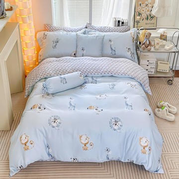 LAMINA 樂米娜 100%萊賽爾天絲兩用被套床包組  雙人  頑皮世界