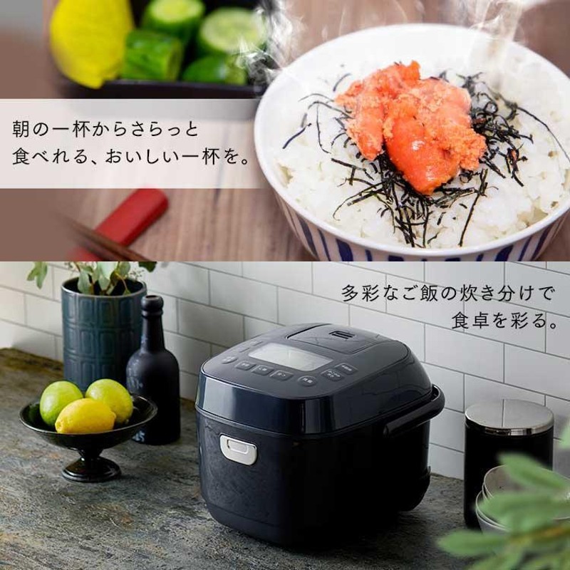 炊飯器 5.5合 ジャー炊飯器 RC-MEA50 ホワイト ブラック アイリス