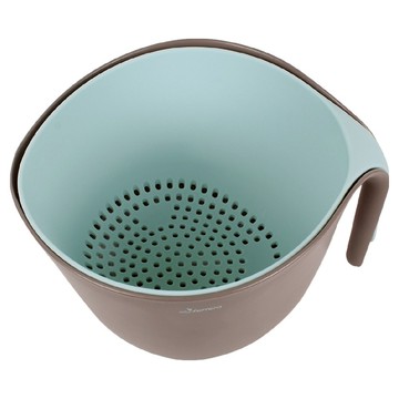 LuigiFerrero Norsk 瀝水籃 + 洗滌籃  1套  藍色 + 棕色  27 x 15cm